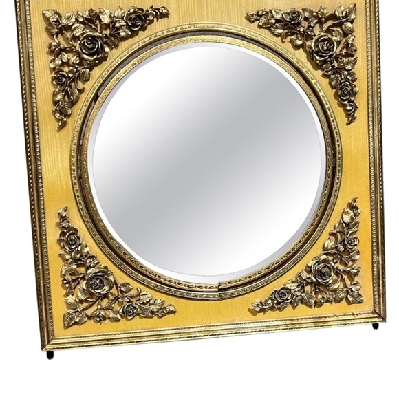 Mid 20th Century Gold Vanity Mirror French Ornamentation - Picture 2 of 8